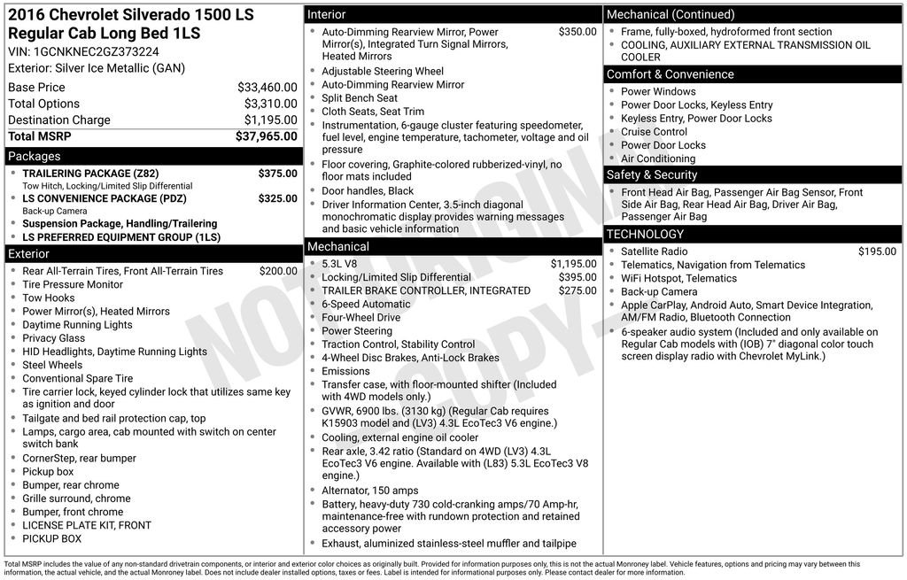 chevrolet silverado 1500 2016 1GCNKNEC2GZ373224 image chevrolet silverado 1500 2016 1GCNKNEC2GZ373224 image